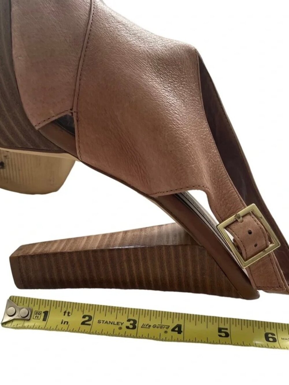 STEVE MADDEN Giaa Giigi Brown Leather Platform shoes. High Heel. Size 8 - Picture 5 of 6